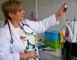 October 8, 2019 - Doctors from Lviv Regional Children's Hospital Okhmatdyt already treating little patients using the medical equipment and supplies that were delivered by Support Hospitals in Ukraine on October 4th. Okhmatdyt got more than US$ 0.4 mln of medical equipment and supplies, including EKG, ultrasound, monitors, ICU beds, surgery light, oxygen concentrator, and doppler, as well as surgical instruments and lab supply kits.